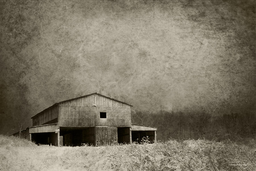 Winter Photograph - Home Barn #1 by Ron Jones
