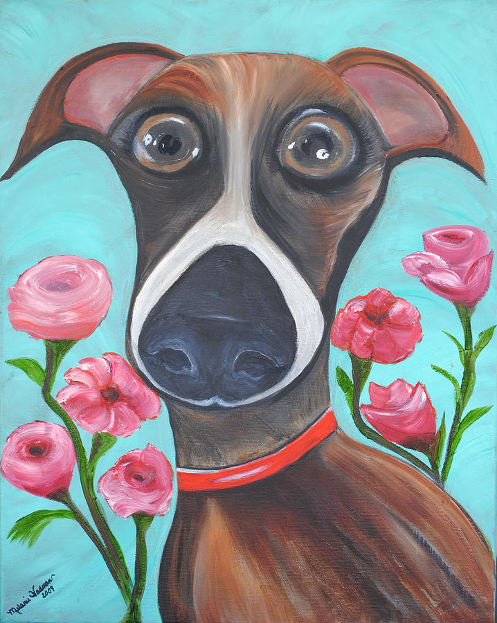 Mothers Day Painting - HOOPER Icon for Shelter Dogs #1 by Melanie Wadman