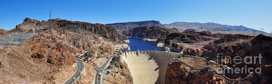 A Panoramic View of the Majestic Hoover Dam Photograph by Dejan Jovanovic