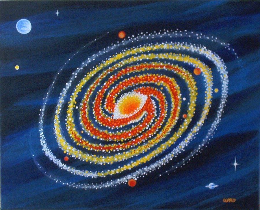 Hot Spiral Galaxy Painting by George Bryan Ward