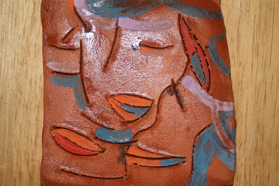 Hugs - Tile #1 Ceramic Art by Gloria Ssali