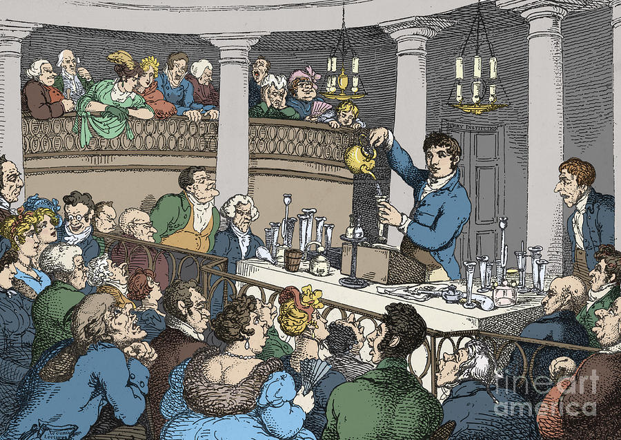 Humphrey Davy Lecturing 1809 #2 Photograph by Science Source