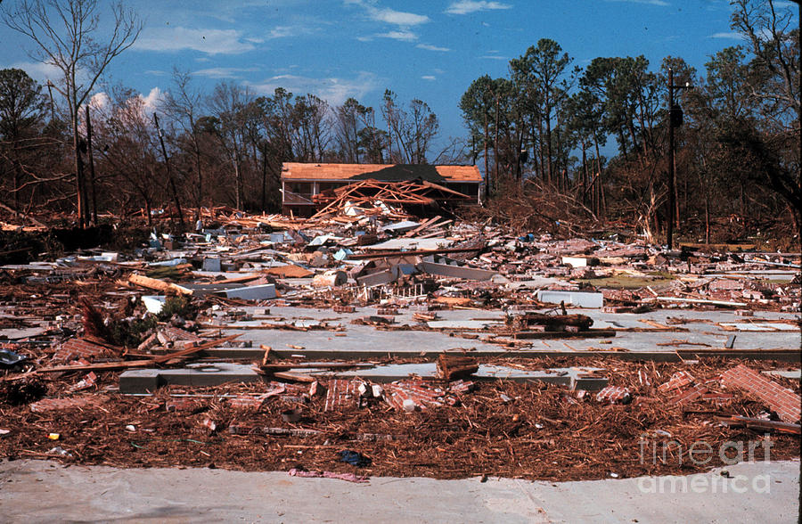 Science Photograph - Huricane Camille Damage, 1969 #1 by Science Source