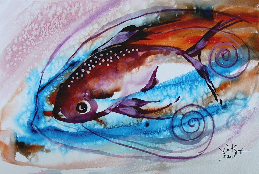 Hurricane Fish 28 #1 Painting by J Vincent Scarpace