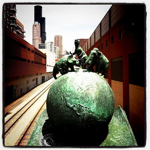 Chicago Photograph - I Luv These Mini Statues On The #1 by Curvatude Rocks
