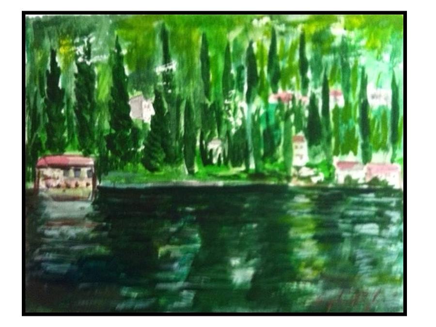 Il Lago di Como #1 Painting by Angela Puglisi