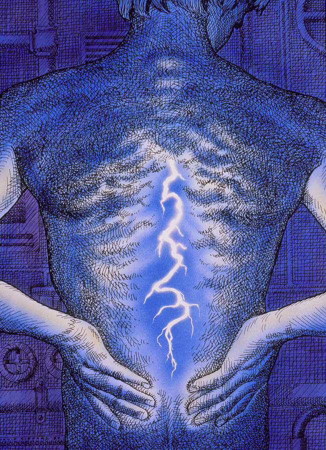 Pain Photograph - Illustration Of Back Pain #1 by David Gifford