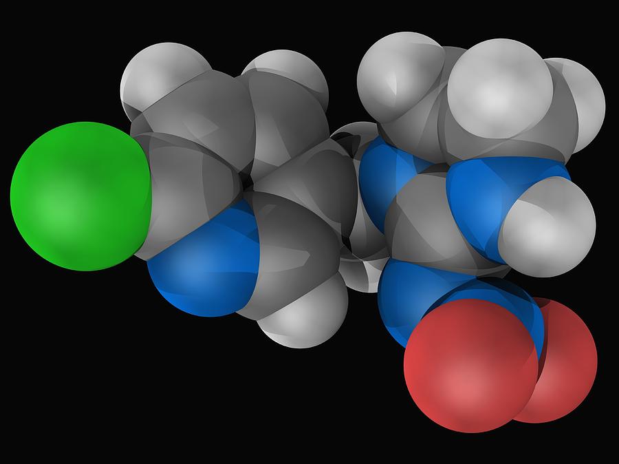 Imidacloprid Insecticide Molecule #1 Digital Art by Laguna Design