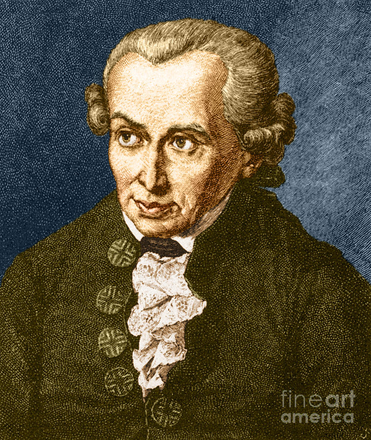 Portrait Photograph - Immanuel Kant, German Philosopher #1 by Photo Researchers