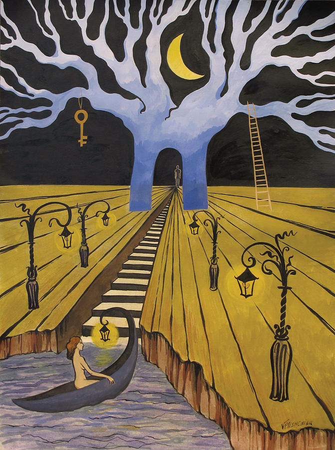 In the Maze of strange dreams #1 Painting by Valentina Plishchina