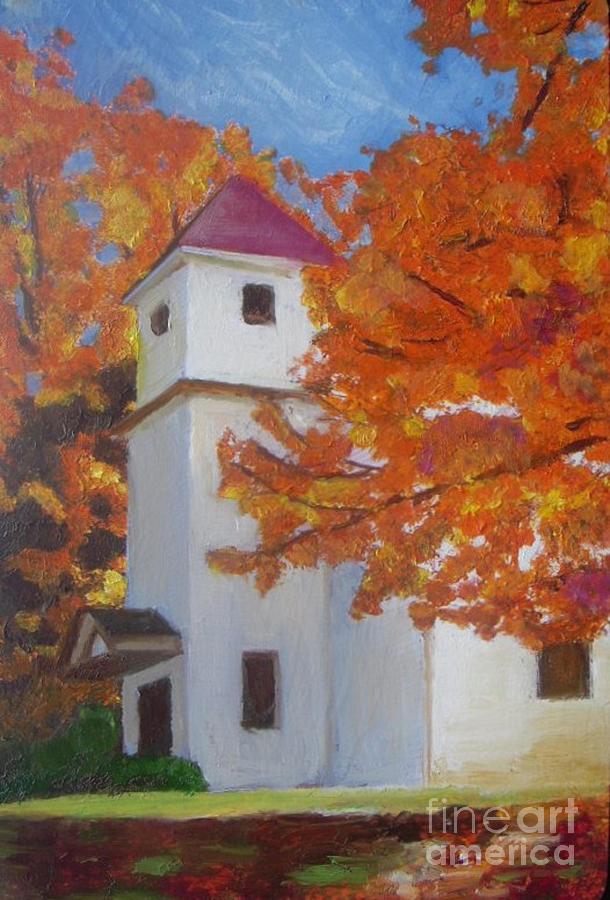 Autumn Scenery Painting by Vesna Antic