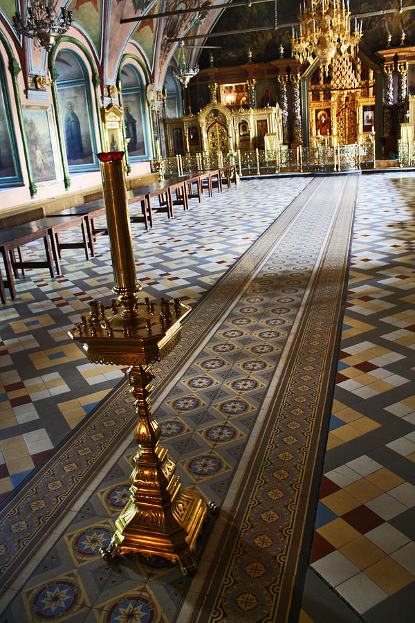 Jesus Christ Photograph - Inside the old Russian Orthodox Church #1 by Aleksandr Volkov