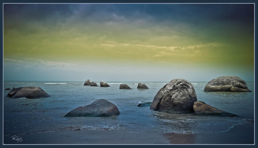 Ocean Photograph - Iron Grey Rocks by Allan Rufus Ocean Photograph - Iron Grey Rocks by Allan Rufus