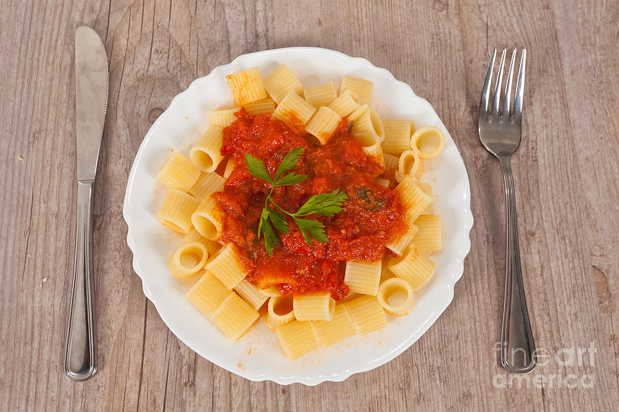 Tomato Photograph - Italian pasta #1 by Sabino Parente