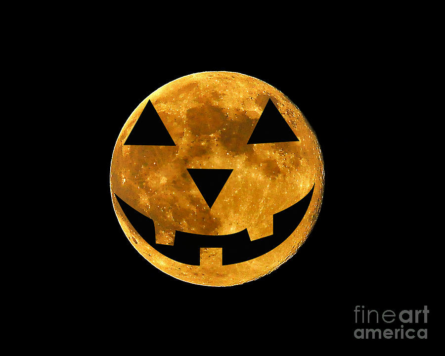 Jack-o-lantern Photograph - Jack-o-lantern Moon by Al Powell Photography USA