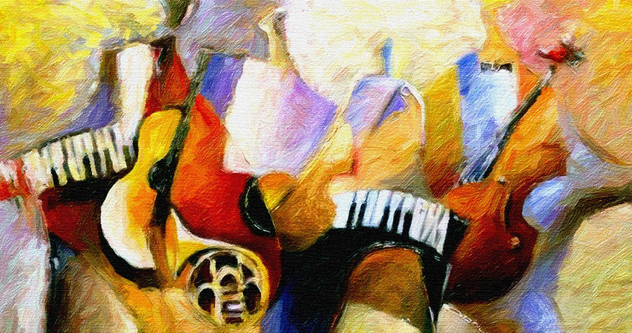 Art Galleries Painting - Jazz Session #1 by Alonzo Butler