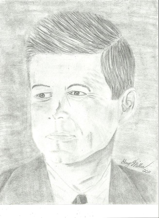 JFK #1 Drawing by Gary Miller