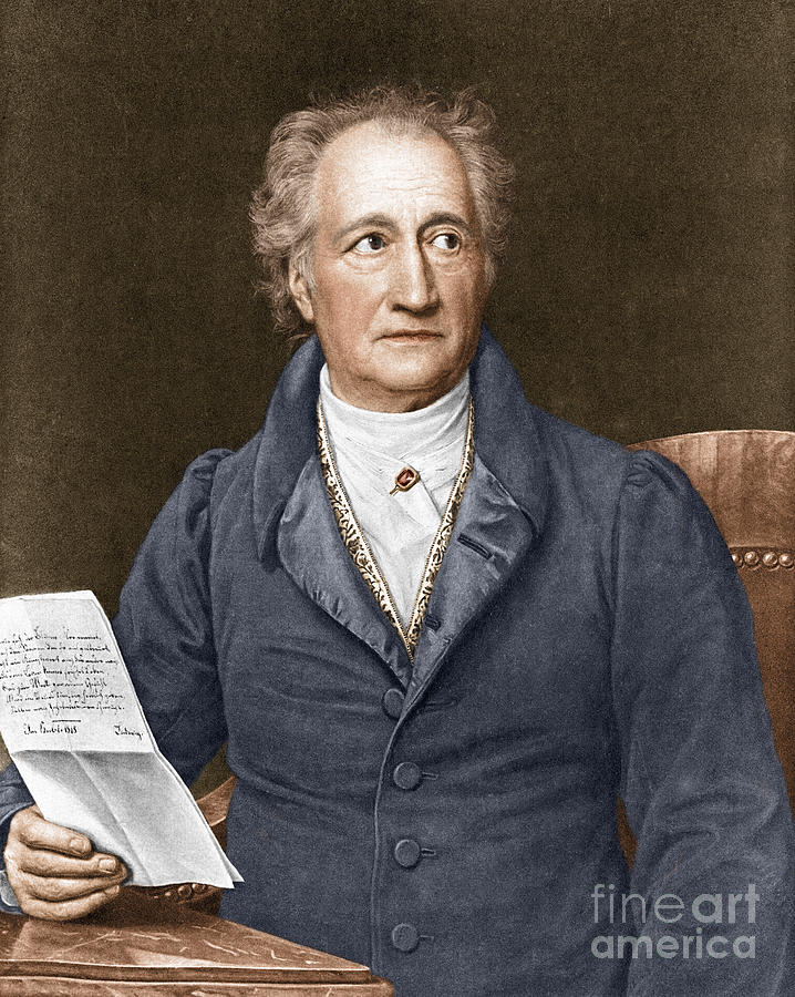 Johann Von Goethe, German Author Photograph by Photo Researchers, Inc.