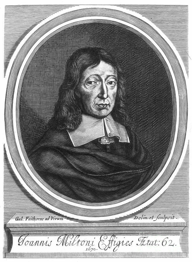 Portrait Photograph - John Milton (1608-1674) #1 by Granger