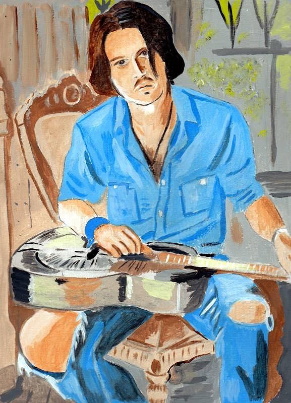 Johnny Depp 2 #1 Painting by Audrey Pollitt