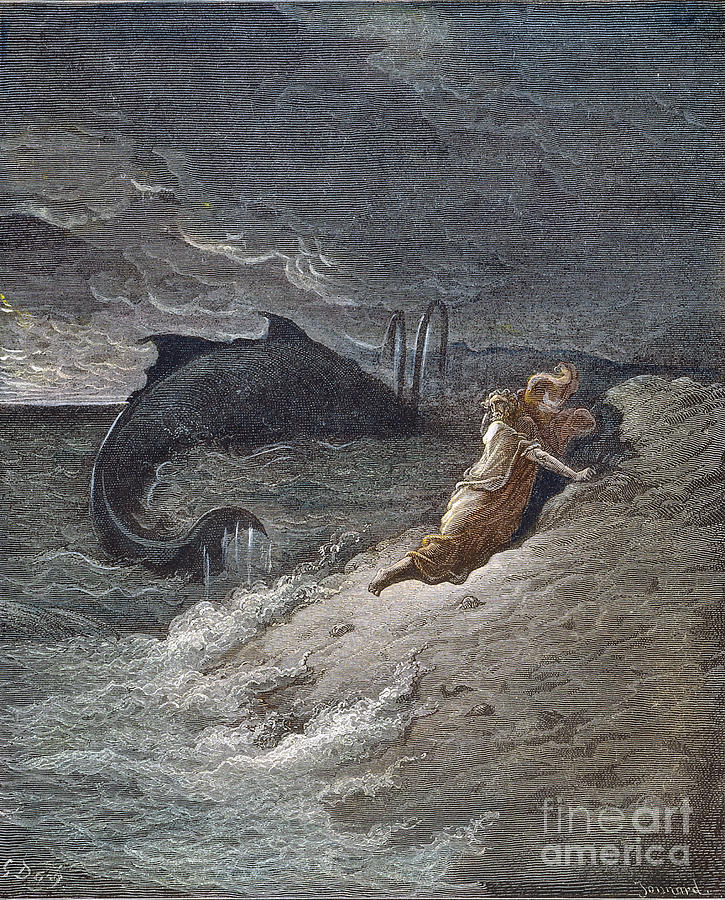 Jonah Drawing by Gustave Dore