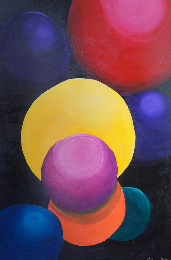 Juggling Balls #1 Painting by Kristine Bogdanovich