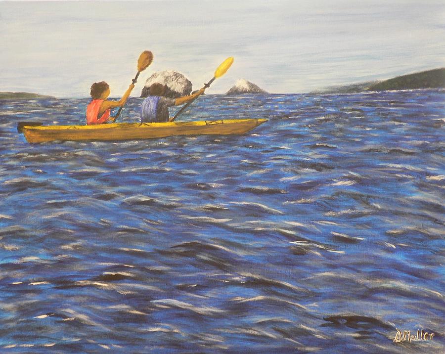 Kayaking #3 Painting by Donna Muller