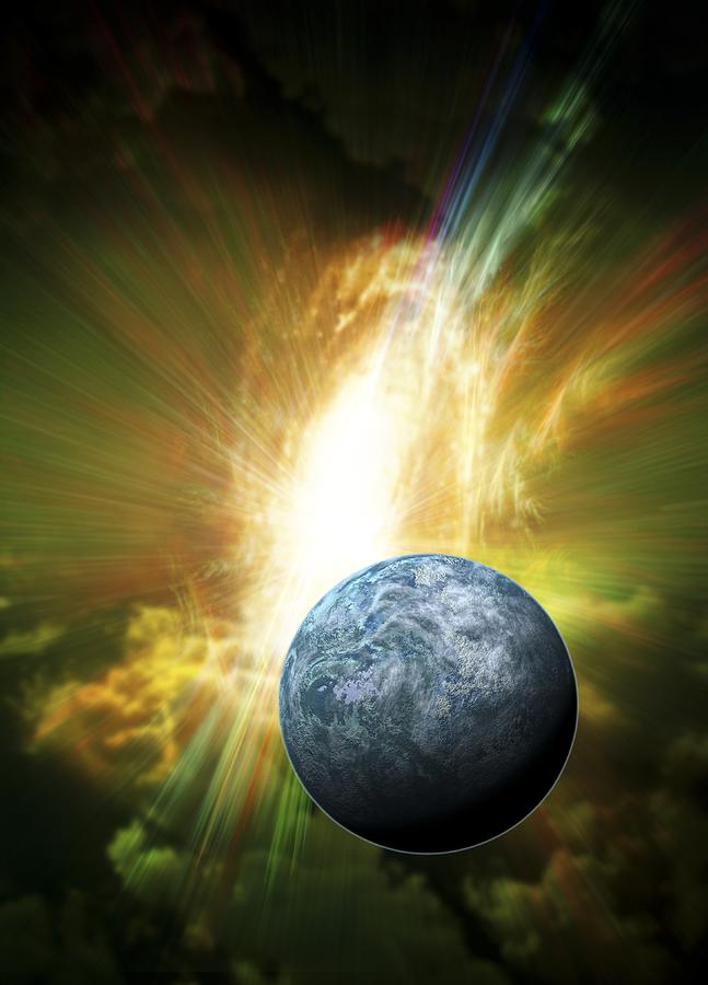Kepler-20f Exoplanet, Artwork #1 Digital Art by Victor Habbick Visions