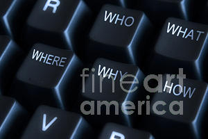 Key Photograph - Keyboard with question labels #1 by Blink Images