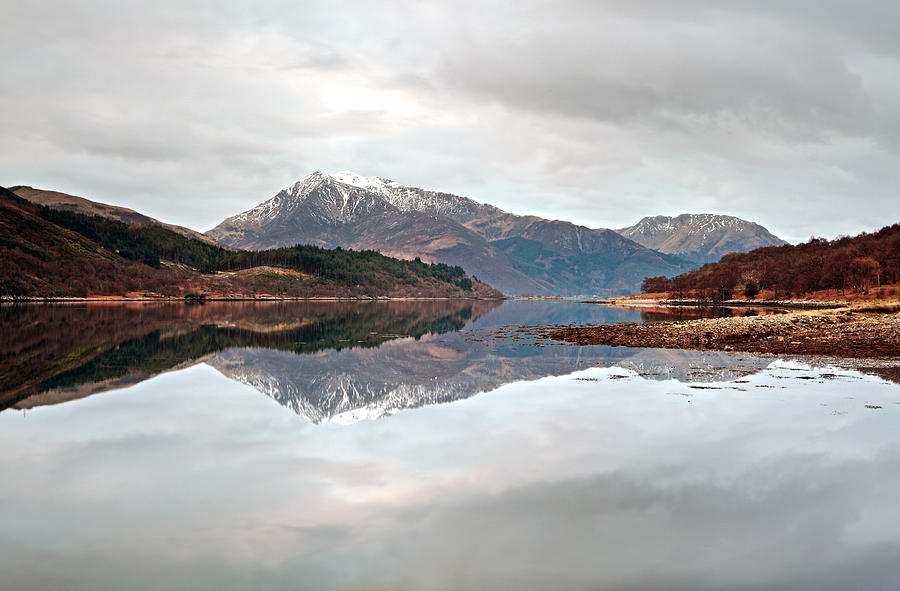 Kinlochleven mountain reflection #1 Photograph by Grant Glendinning