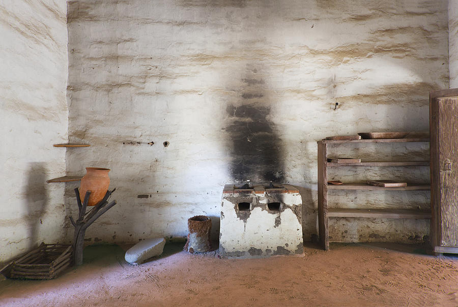 Kitchen With Wood Fired Adobe Stove Photograph by Douglas Orton - Fine ...