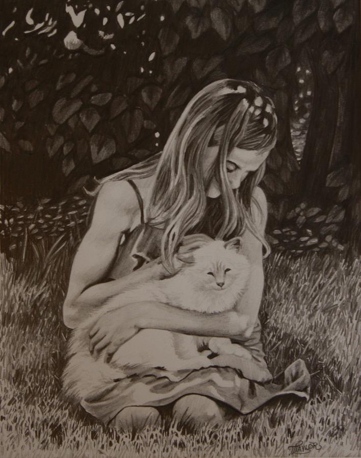 Kitty Love Painting by Tammy Taylor