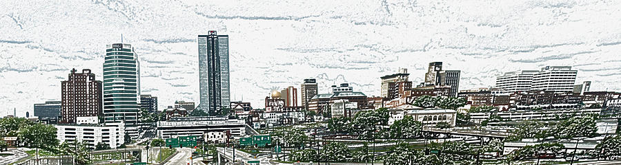 Abstract Digital Art - Knoxville Panorama by Bill Kennedy Abstract Digital Art - Knoxville Panorama by Bill Kennedy