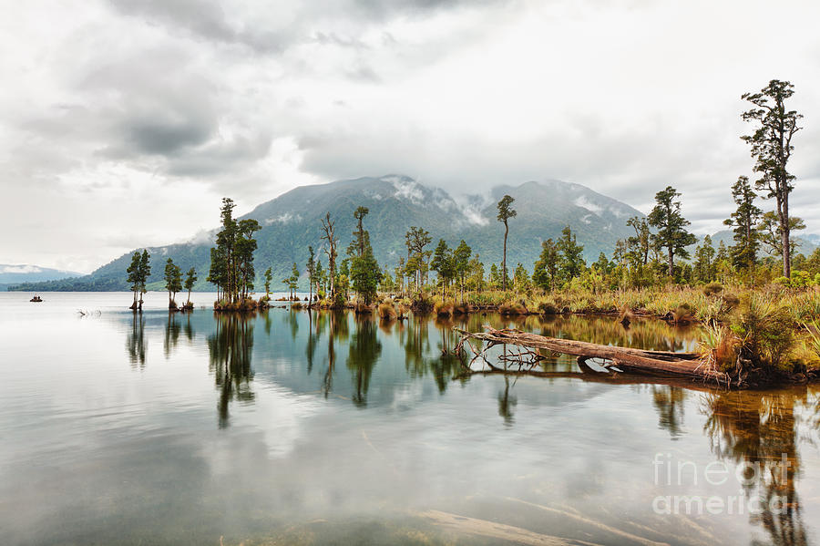 Nature Photograph - Lake Brunner #1 by MotHaiBaPhoto Prints