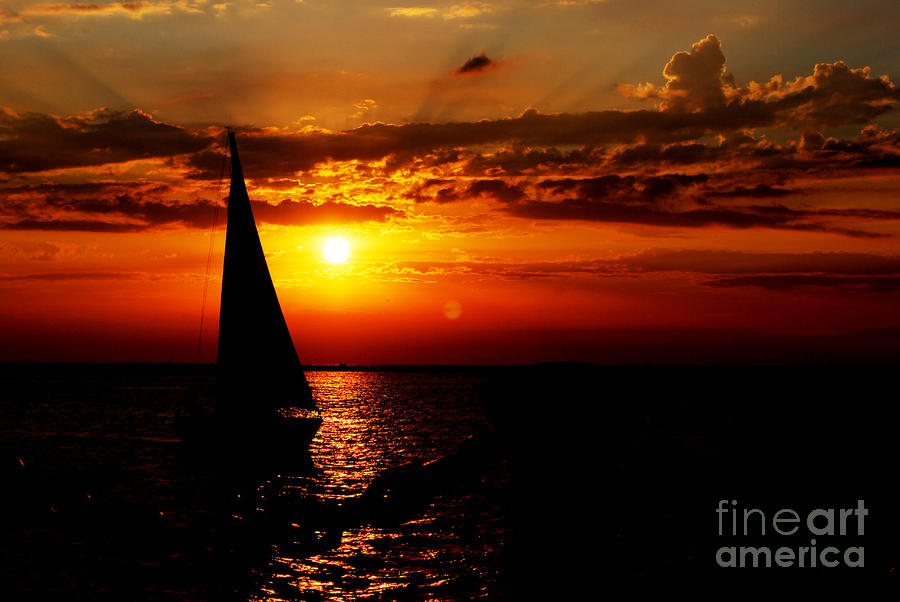 Sunset Photograph - Lake Erie Sunset #1 by Lila Fisher-Wenzel