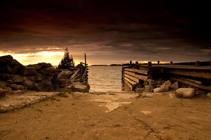 Summer Photograph - Lake Huron Dock #1 by Cale Best