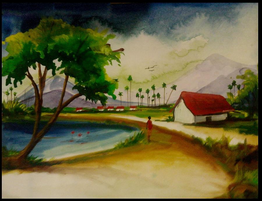 Landscape Painting by Kranthi Goli - Fine Art America