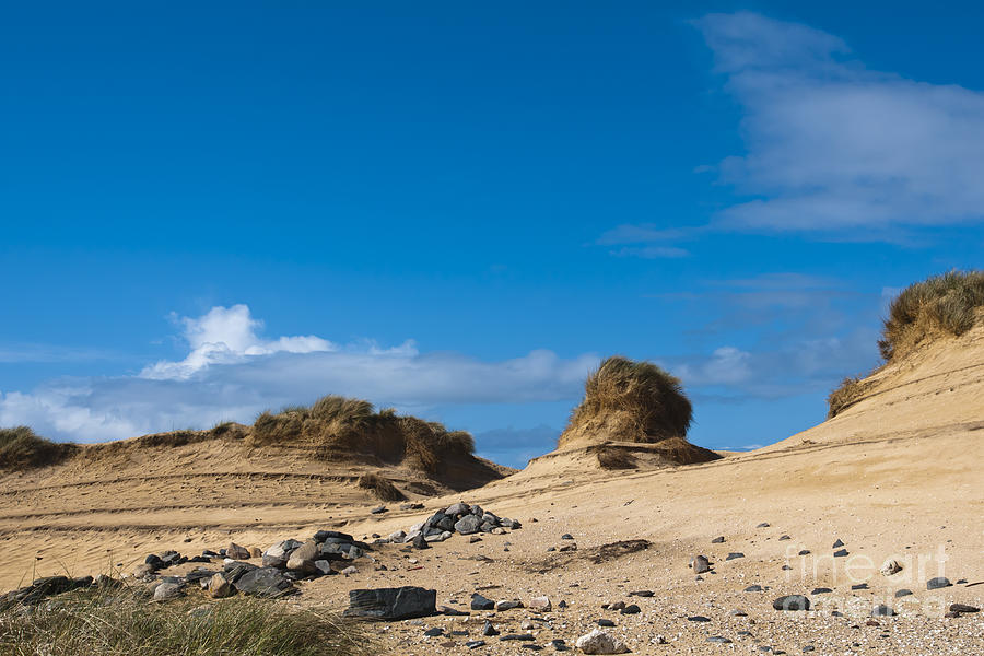 Nature Photograph - Landscape Sand dunes Wind sculpted Traigh Mhor beach #1 by Hugh McKean