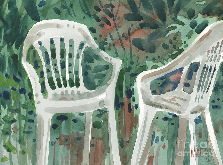 Lawn Chairs #2 Painting by Donald Maier