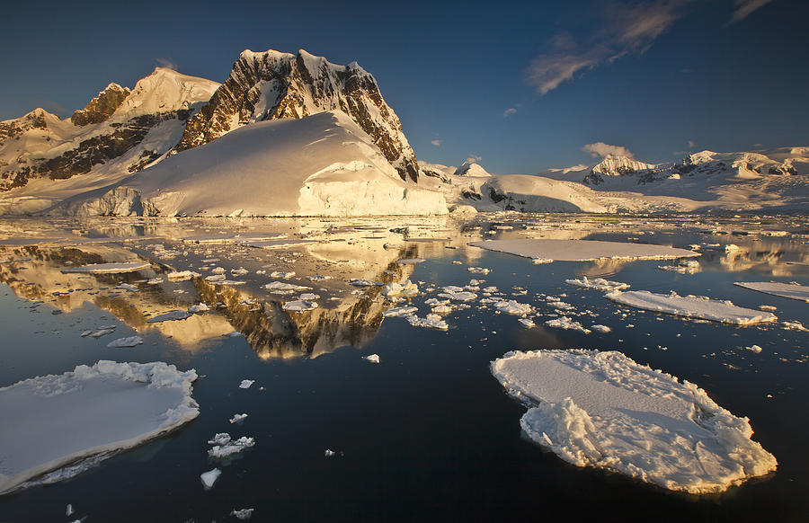 Lemaire Channel At Sunset Antarctic #1 Photograph by Colin Monteath