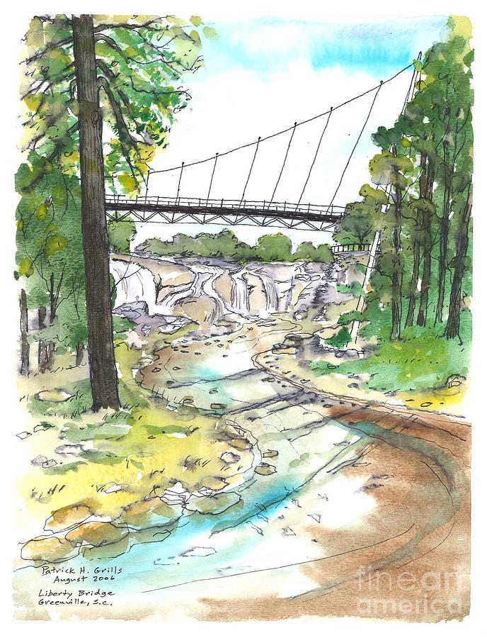 Liberty Bridge #1 Painting by Patrick Grills