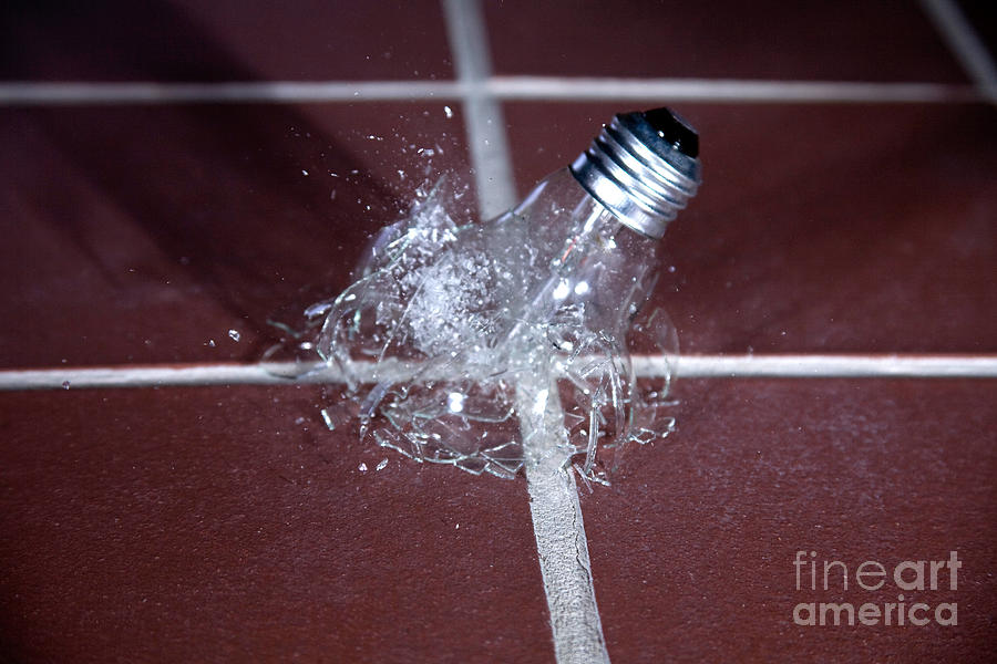 Light Bulb Smashing #1 Photograph by Ted Kinsman