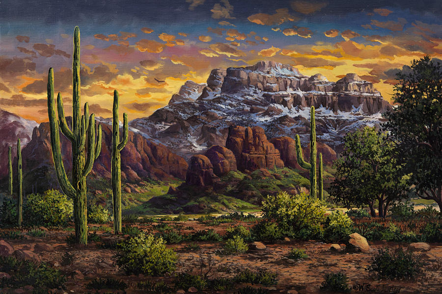 Desert Painting - Light Frosting #1 by W  Scott Fenton