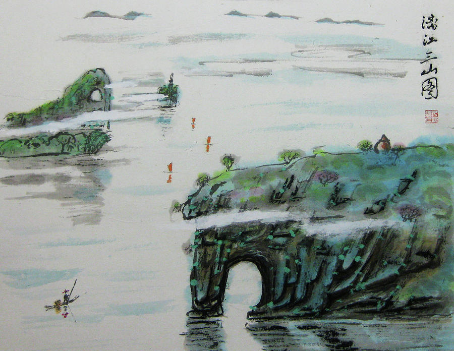 Lijiang San Shan Tu #1 Painting by Jason Zhang