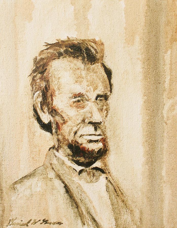 Lincoln Portrait #11 #1 Painting by Daniel W Green