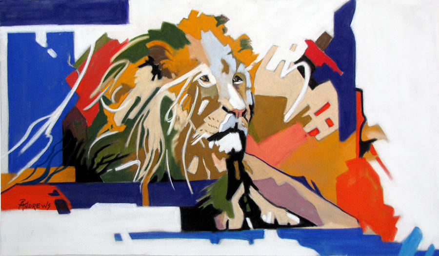 Lion Design #1 Painting by Rae Andrews