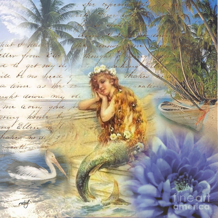 Little Mermaid #1 Digital Art by Ruby Cross