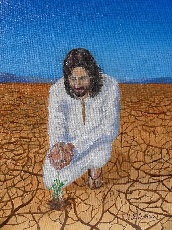 Jesus Christ Painting - Living water #1 by Yulia Litvinova