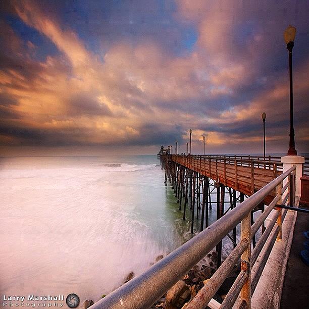 Long Exposure Sunset At The Oceanside #1 Photograph by Larry Marshall