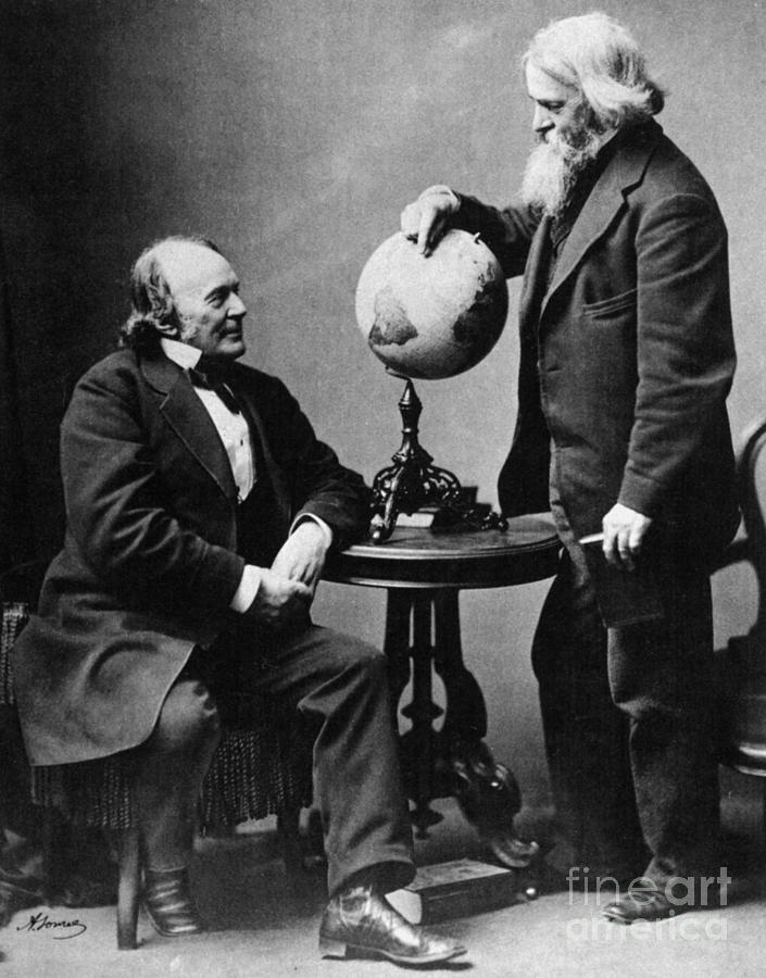 Louis Agassiz And Benjamin Peirce #1 Photograph by Science Source